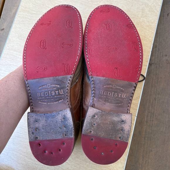 Bed Stu Lita Leather Wingtip Oxford Lace-Up Brogue Detail Shoes In Brown Sz 7 - Picture 8 of 16